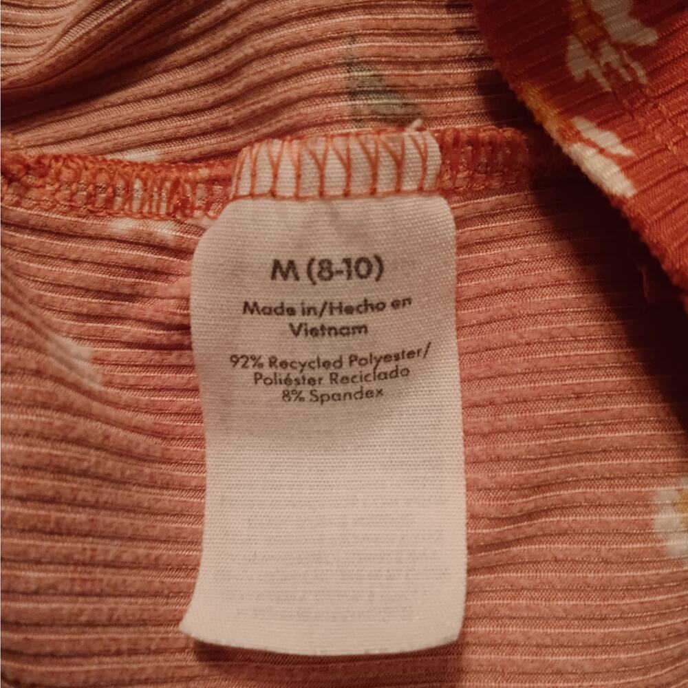 No Boundaries NOBO Dress Girls Size M (8-10) Salmon Flowers Soft Tie Back - Picture 6 of 6